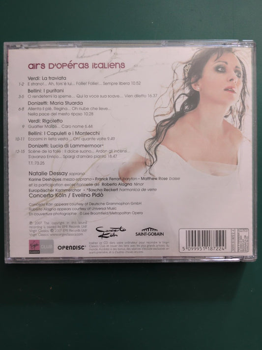 Natalie Dessay – Airs d'opéras italiens – CD Virgin Classics, face arrière