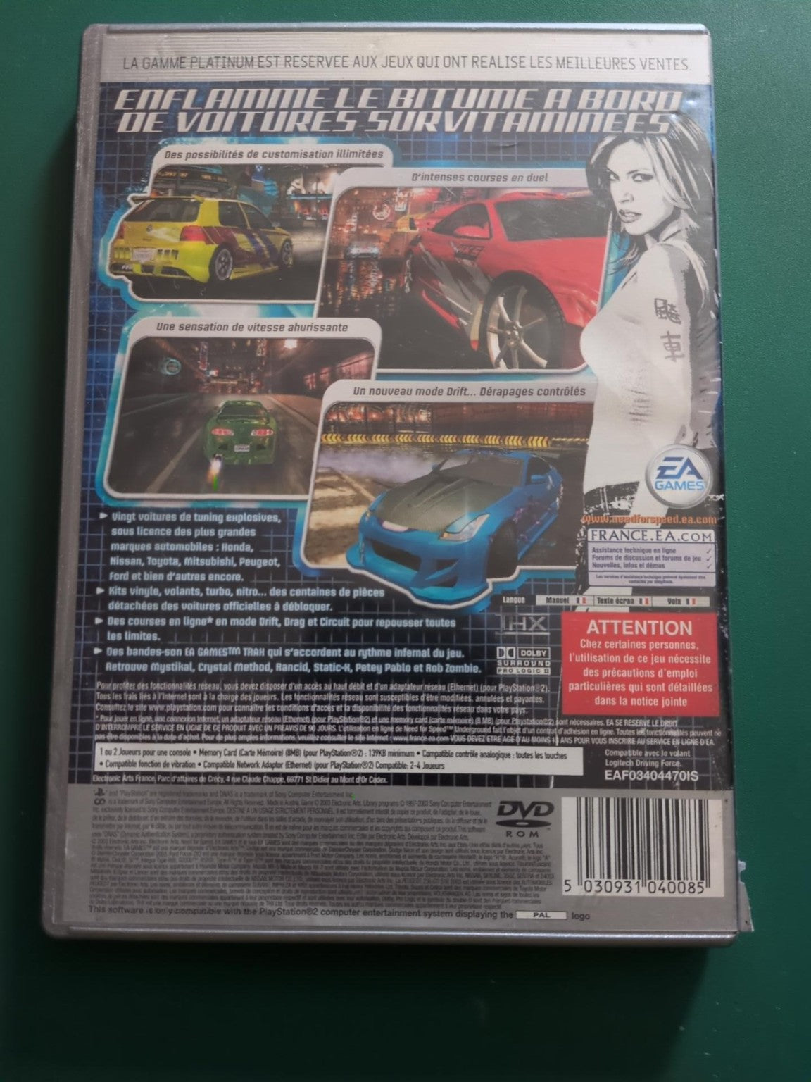 Need for Speed Underground Platinum - PlayStation 2 PAL - dos