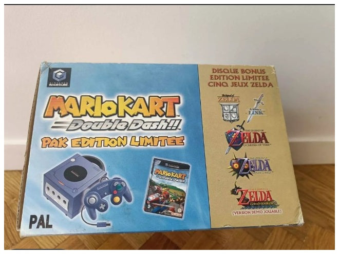 Pack Nintendo GameCube Mario Kart Double Dash avec disque bonus édition limitée cinq jeux Zelda