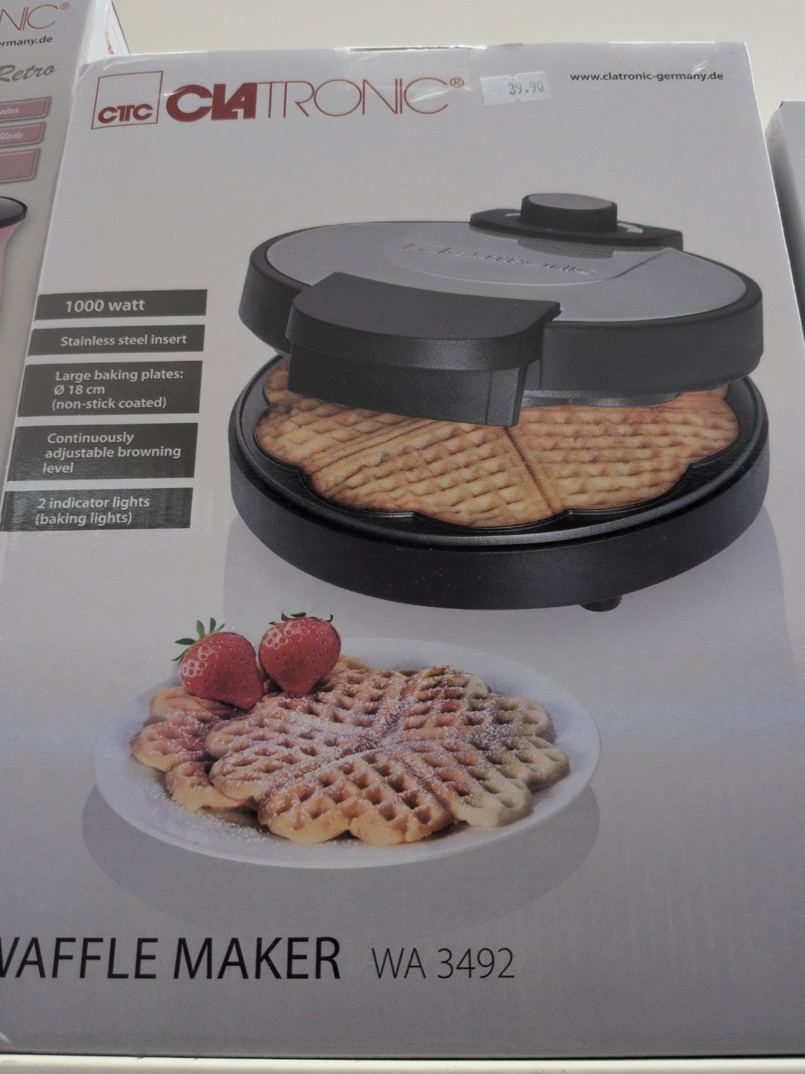 Clatronic WA 3492 gaufrier - face avant