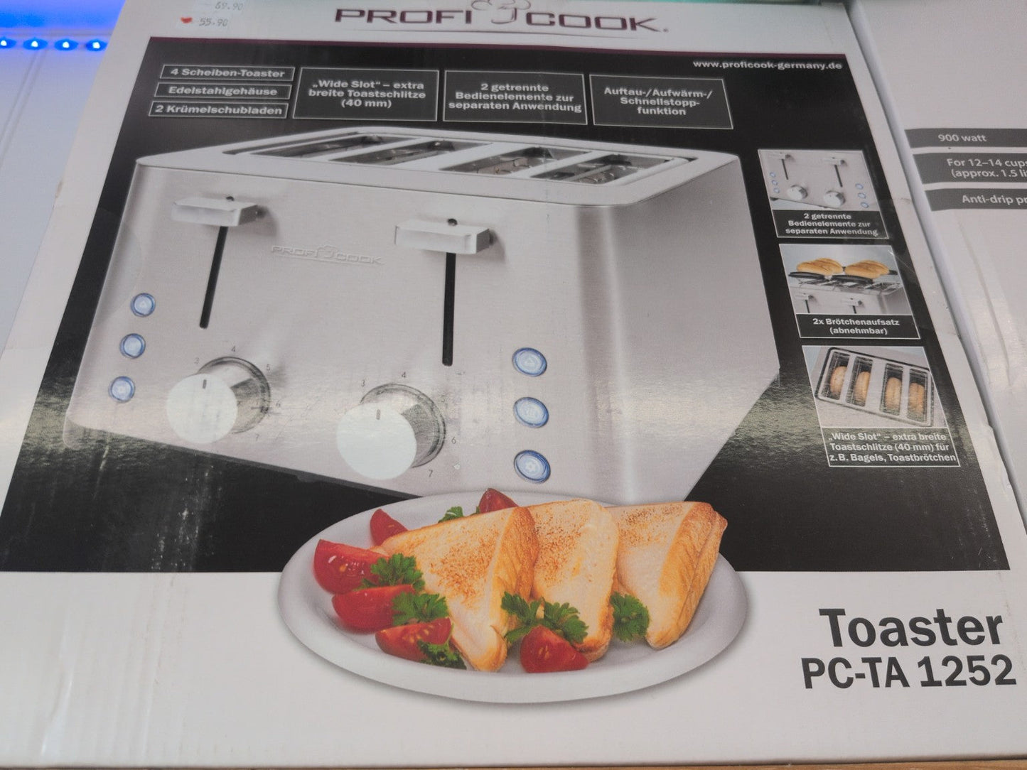 ProfiCook PC-TA 1252 grille-pain - face avant