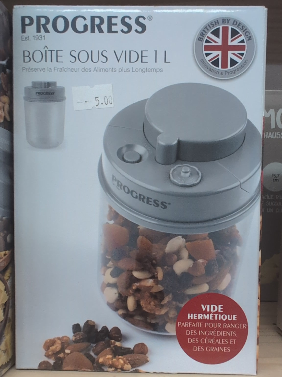Progress boîte sous vide 1 L - face avant
