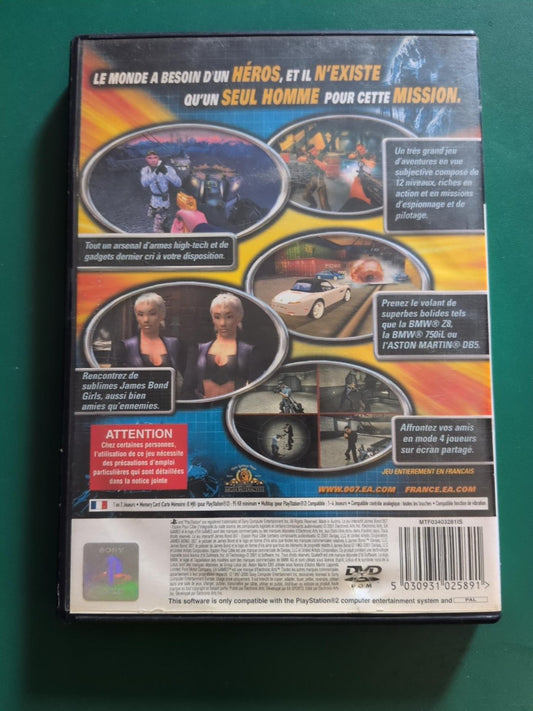 007 Espion pour cible PS2 PAL - face arrière
