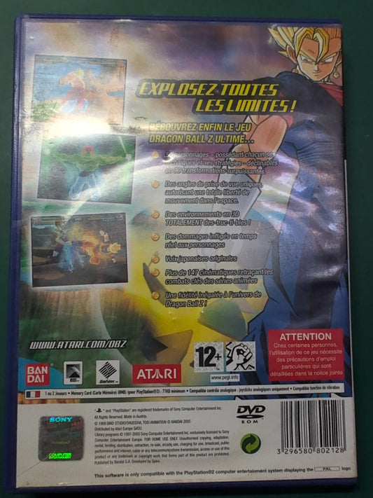 Jeu PS2 Dragon Ball Z Budokai Tenkaichi - dos boîte