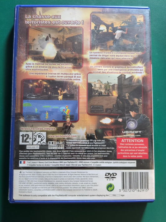 Tom Clancy's Rainbow Six 3 PS2 PAL - face arrière