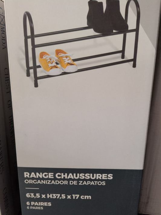 Range-chaussures 6 paires 63,5 x 37,5 x 17 cm