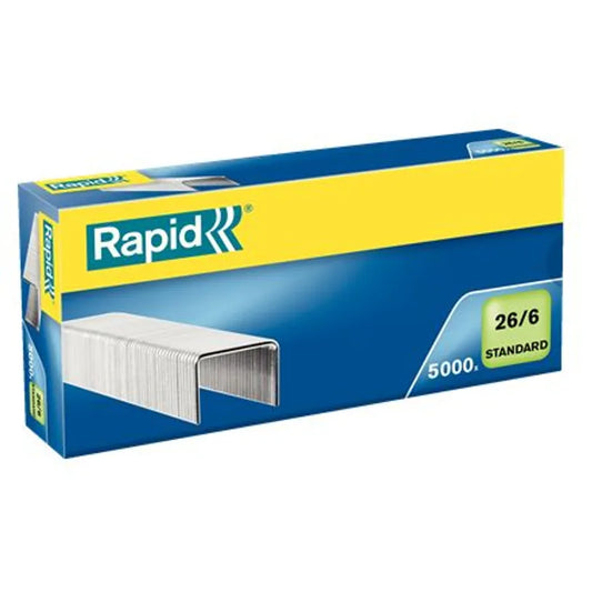 Rapid - Boîte de 5000 agrafes 26/6 standard