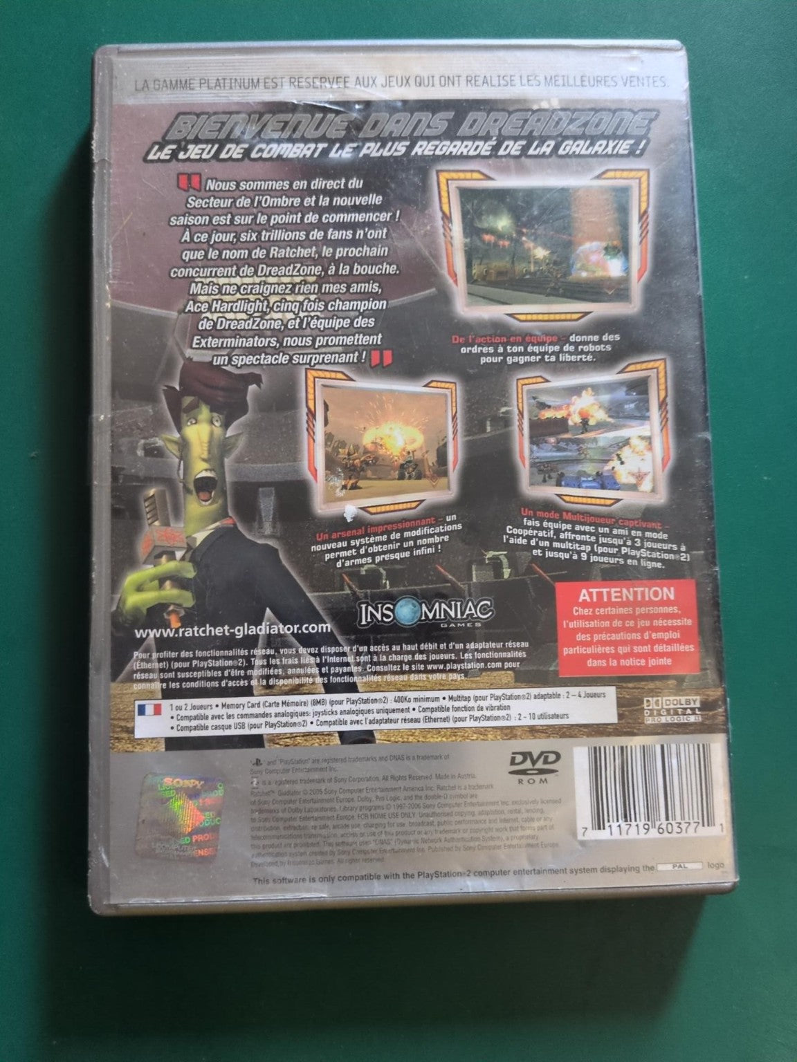 Ratchet Gladiator PS2 Platinum PAL - dos