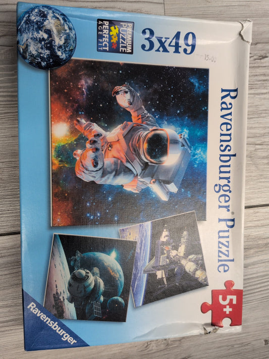 Puzzle Ravensburger espace astronaute 3x49 pièces 5 ans et plus