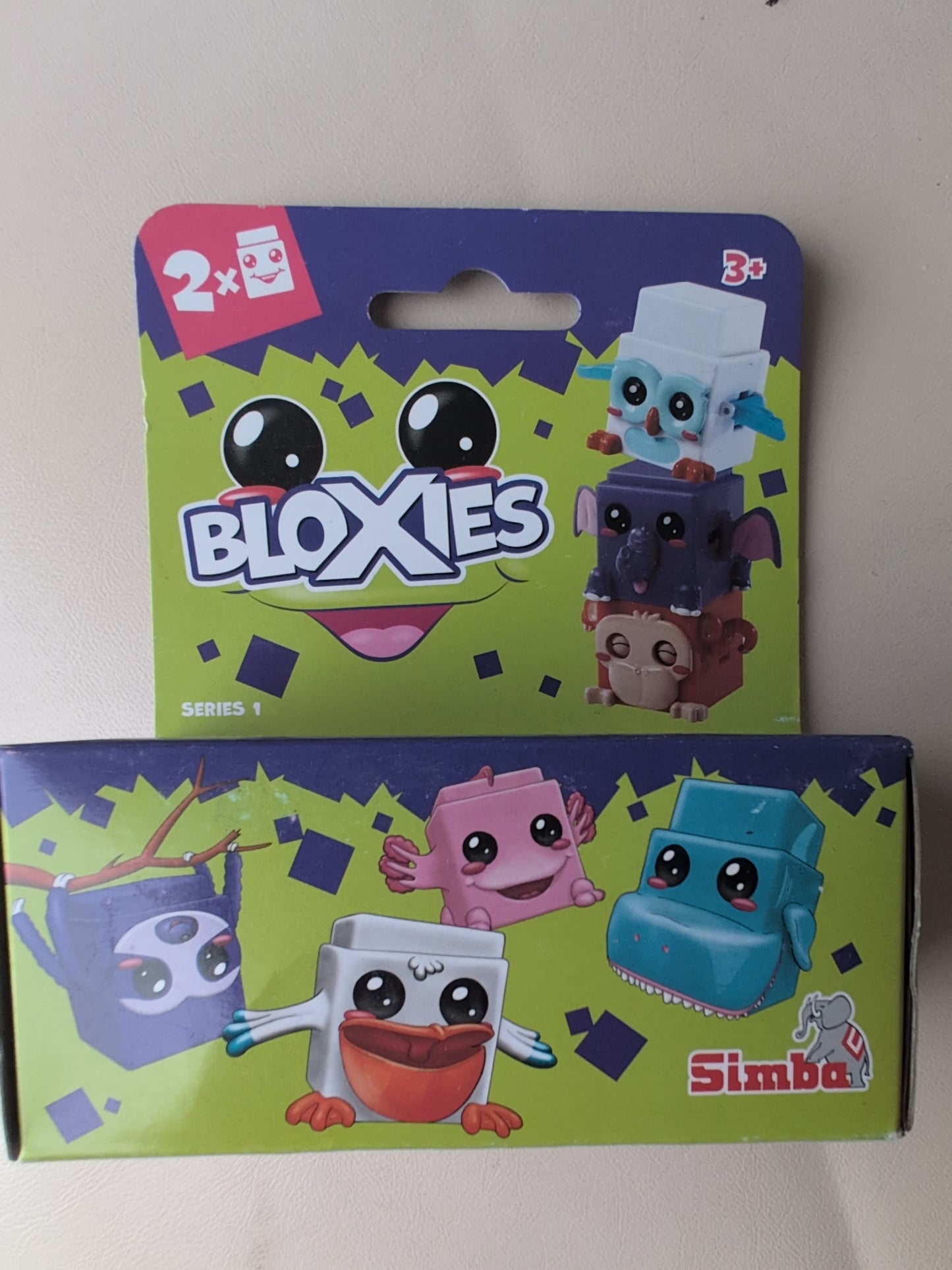 Simba Bloxies – Animaux colorés carrés à collectionner – Figurine articulée