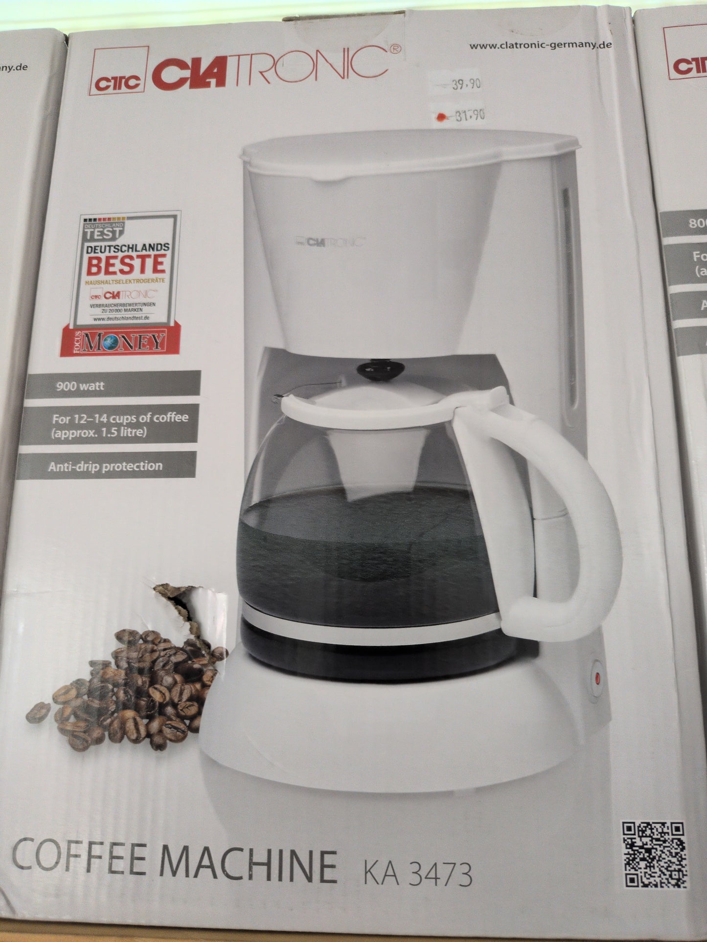 Clatronic KA 3473 - Cafetière filtre blanc