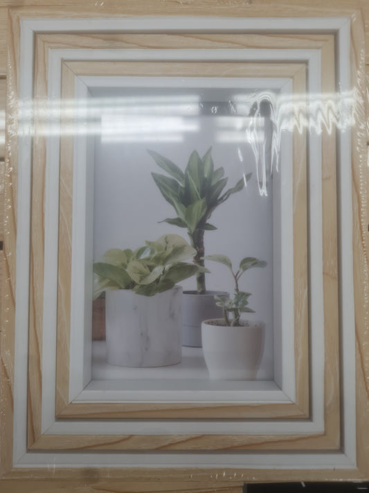 Lot de 3 cadres décoration 11.7x16.7x2.7 / 14.4x19.4x3.7 / 17x22x4.7 cm  . Ref:575940