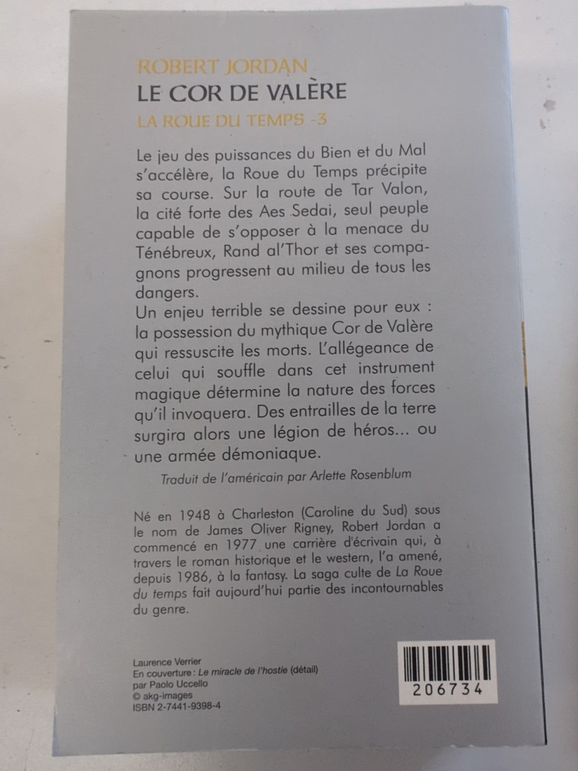 Quatrième de couverture de Le Cor de Valère, La Roue du Temps tome 3, de Robert Jordan