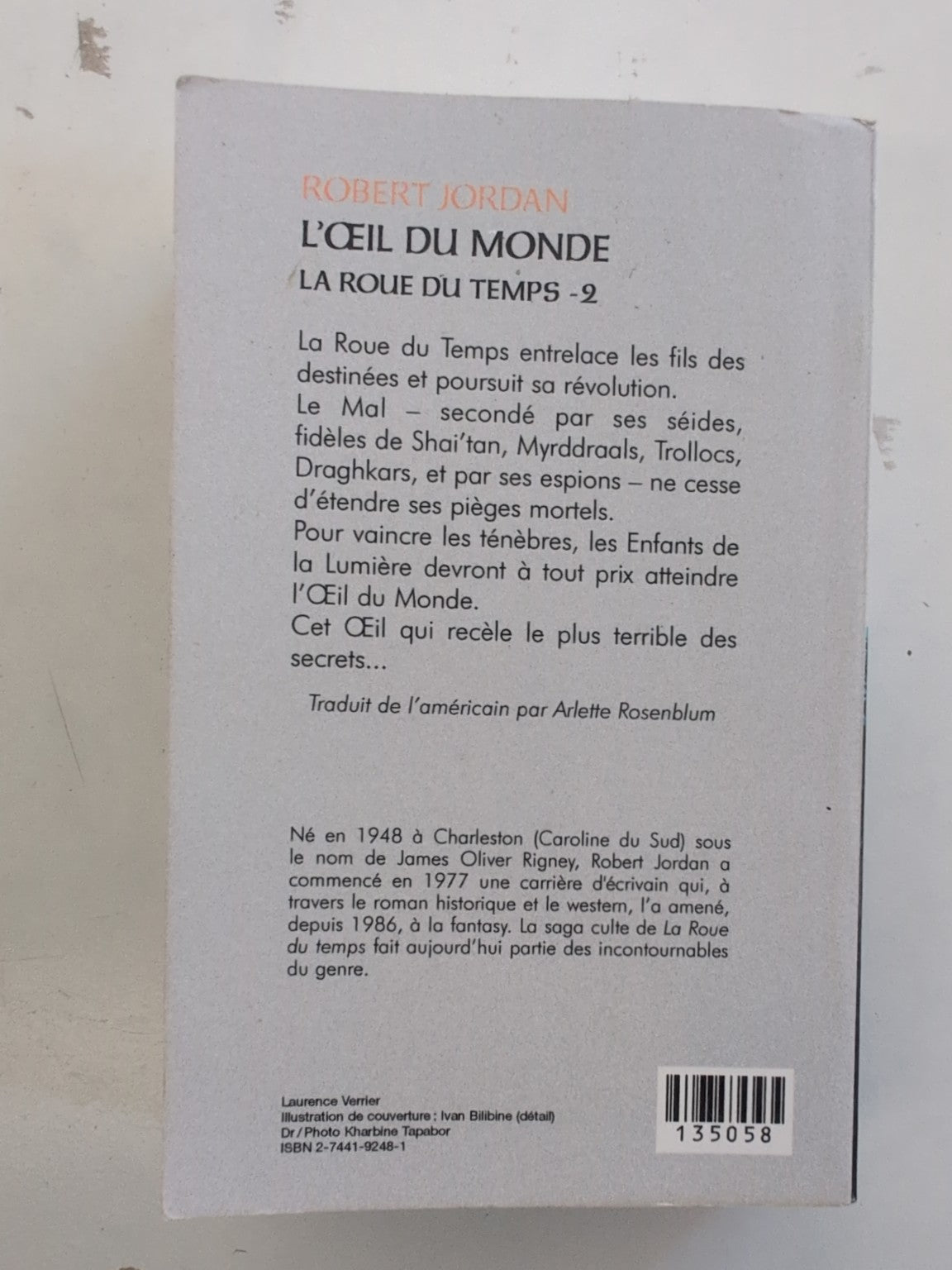 Quatrième de couverture de L’Œil du monde, La Roue du Temps 2, de Robert Jordan