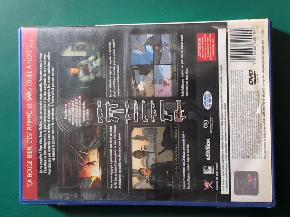 Soldier of Fortune Gold Edition PS2 PAL - face arrière