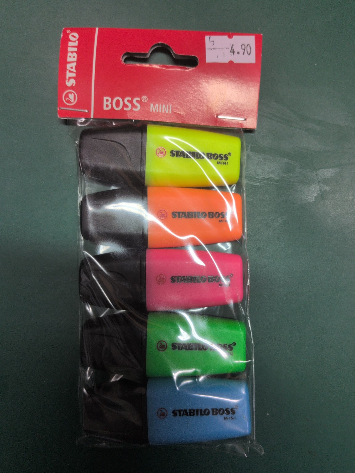 Pack Stabilo Boss Mini x5 - face avant