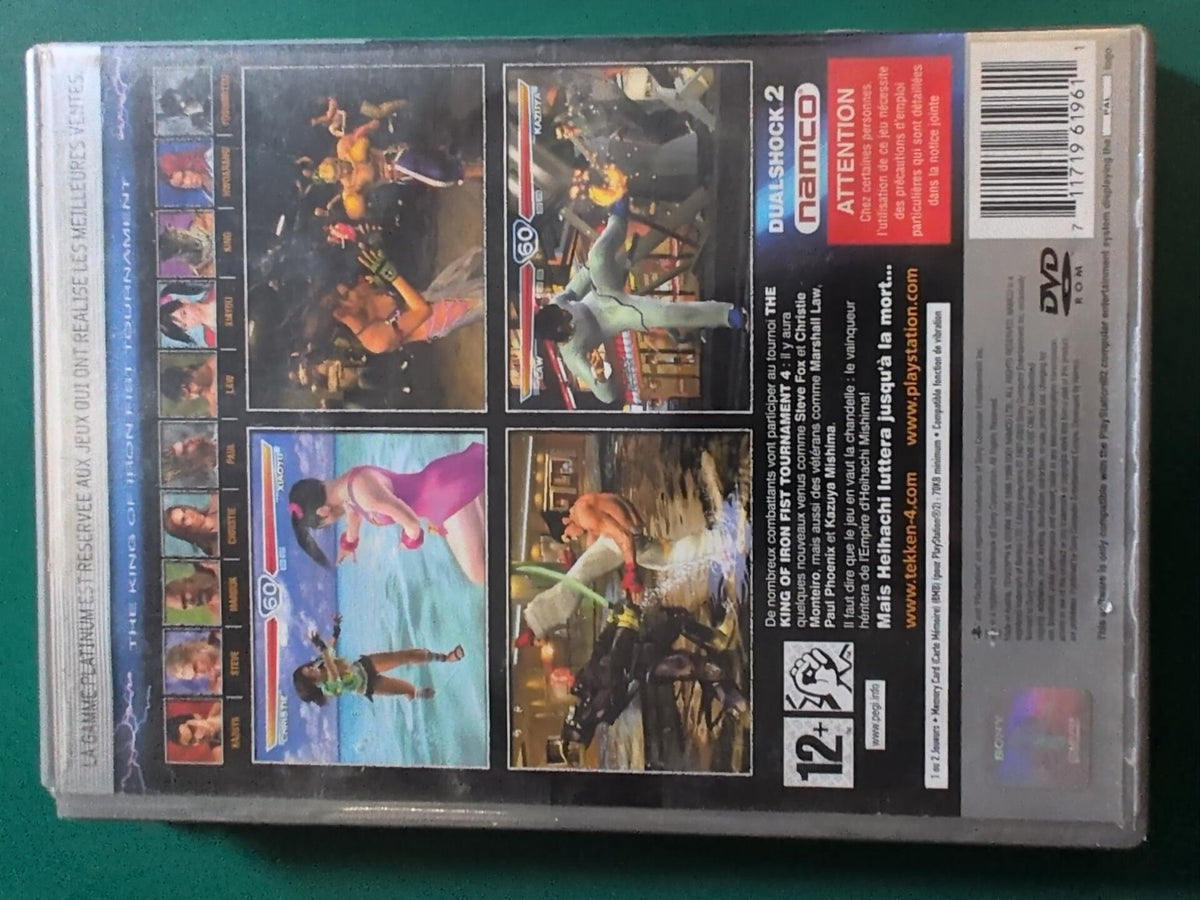 Tekken 4 Platinum PlayStation 2 PS2 PAL - face arrière