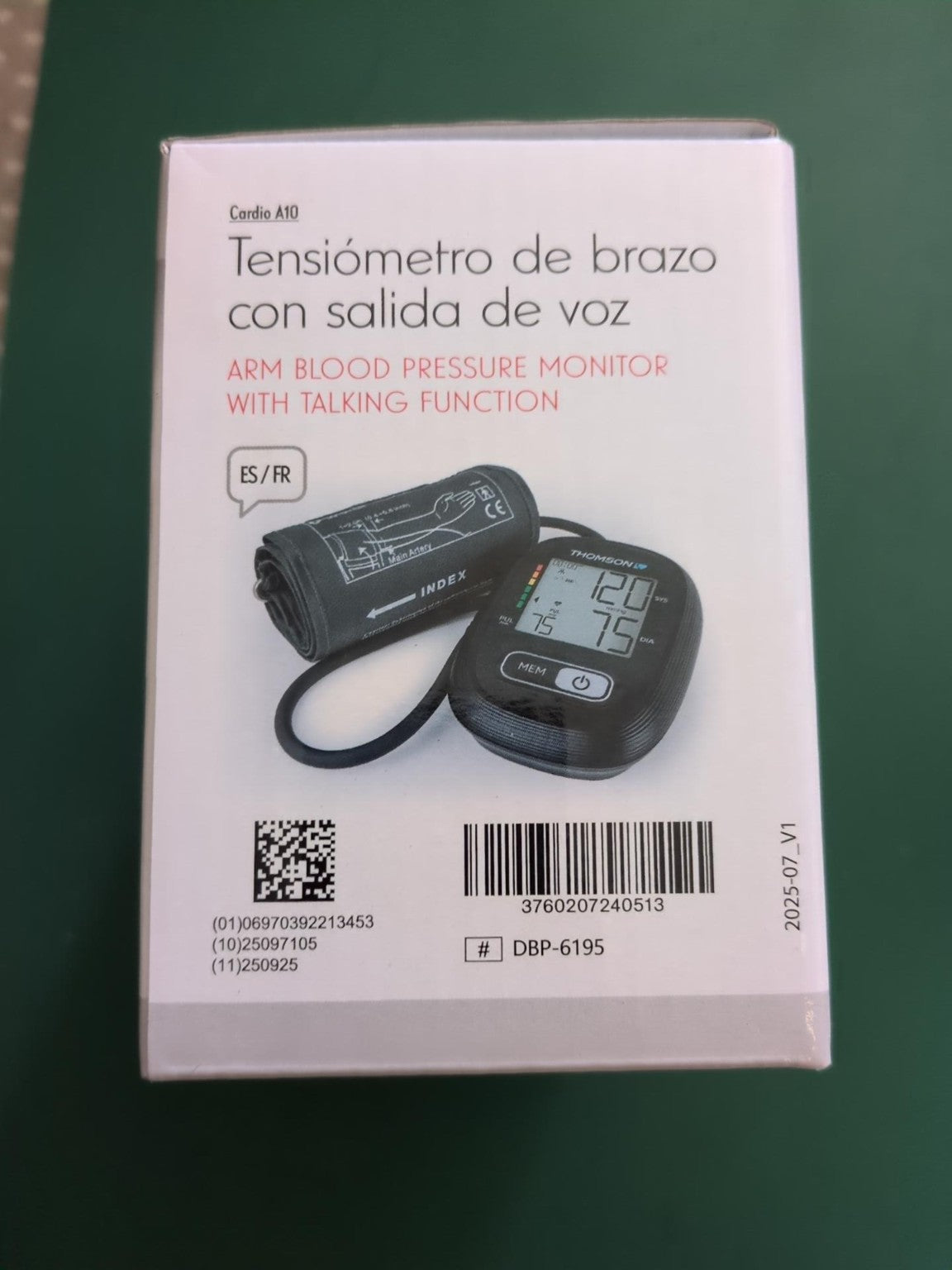 Tensiomètre Thomson Cardio A10 - référence et code-barres