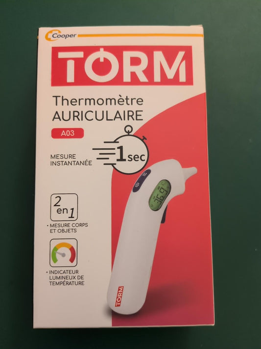 Thermomètre auriculaire TORM A03 Cooper - face avant