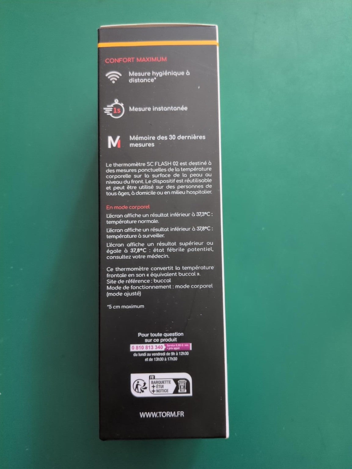 Thermomètre TORM Flash 02 Cooper - caractéristiques