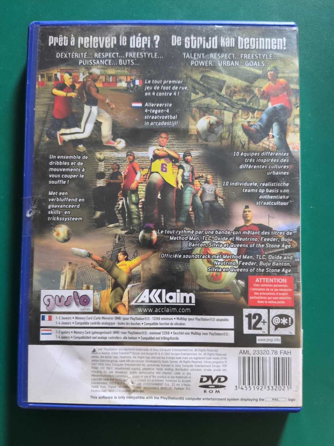 Urban Freestyle Soccer PS2 PAL - face arrière